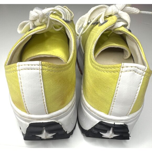 Stylus Womens Yellow & White Canvas Sneakers Size 36 - Picture 5 of 8